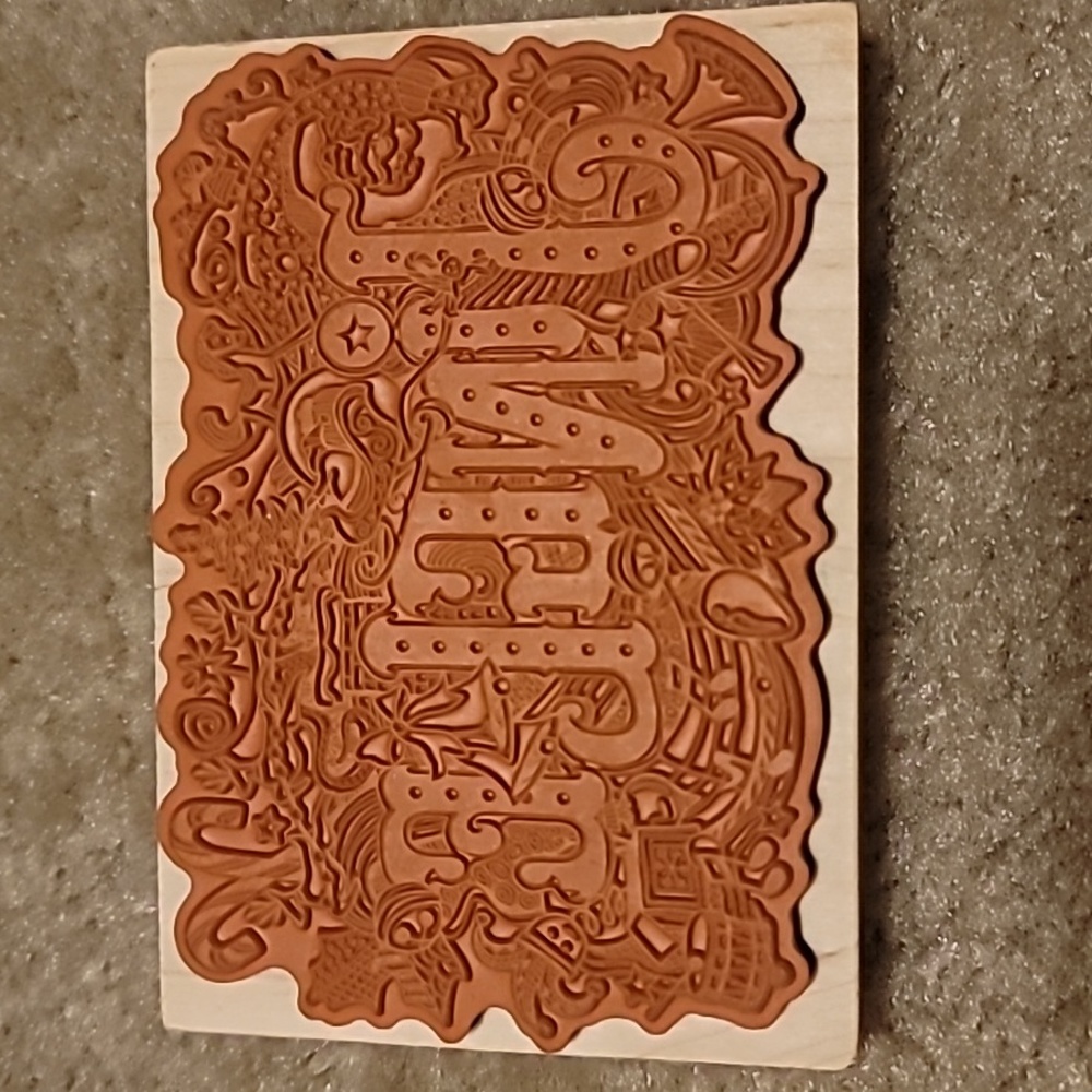 Rubber Christmas Stamp "Jingle" - Picture 3 of 3
